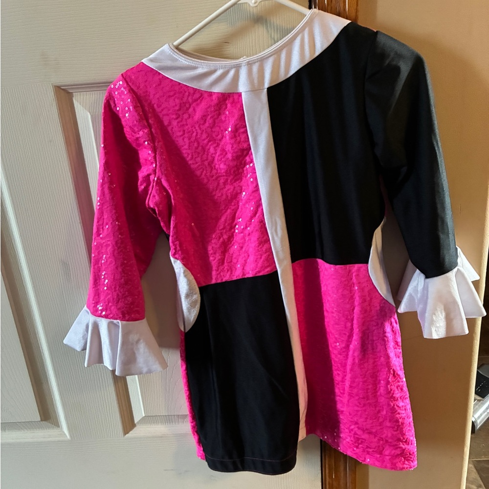 Revolution Pink and Black Kids Dance Costume